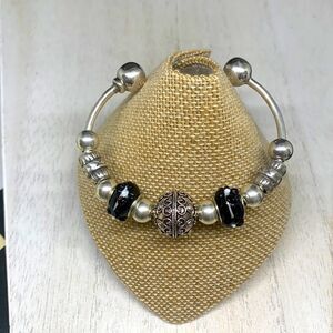 Sterling Silver Cuff Charm Bracelet #Mothers Day